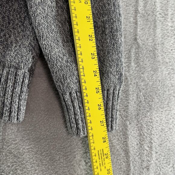 Chaps Cardigan Men M Heather Gray Grandpa Shawl V-Neck Button Up Sweater - Picture 10 of 12